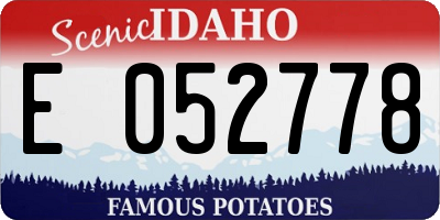 ID license plate E052778
