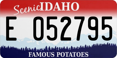 ID license plate E052795