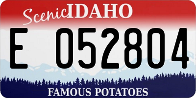 ID license plate E052804