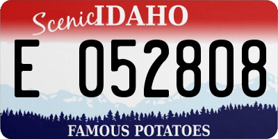 ID license plate E052808