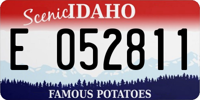 ID license plate E052811