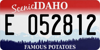 ID license plate E052812