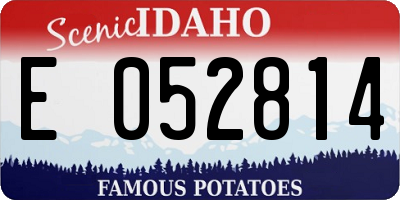 ID license plate E052814