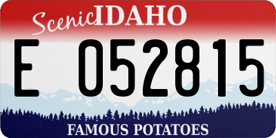 ID license plate E052815