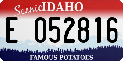 ID license plate E052816