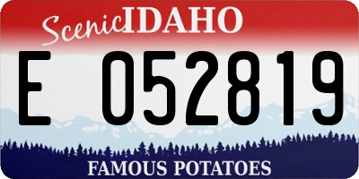 ID license plate E052819
