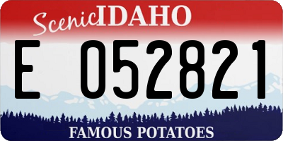 ID license plate E052821