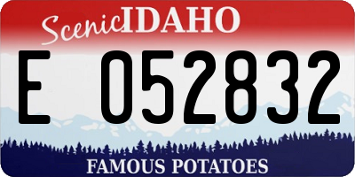 ID license plate E052832