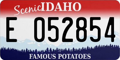 ID license plate E052854