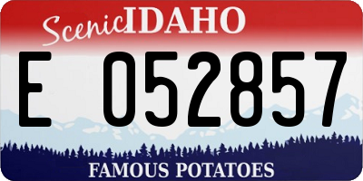 ID license plate E052857