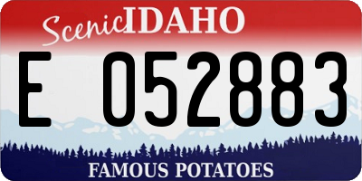 ID license plate E052883