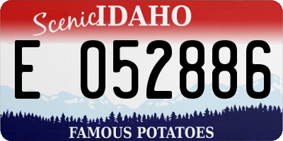 ID license plate E052886