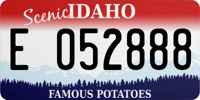 ID license plate E052888