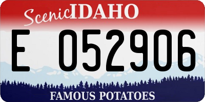 ID license plate E052906