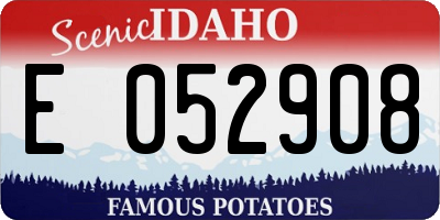 ID license plate E052908