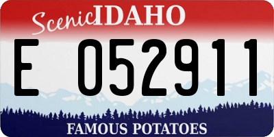 ID license plate E052911