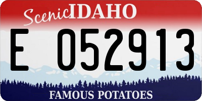 ID license plate E052913
