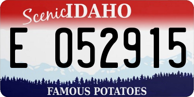 ID license plate E052915