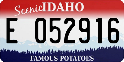 ID license plate E052916