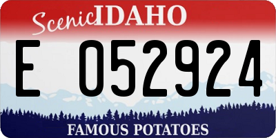 ID license plate E052924