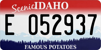 ID license plate E052937
