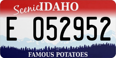 ID license plate E052952