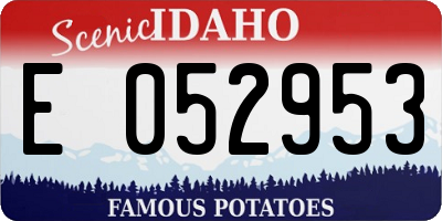 ID license plate E052953
