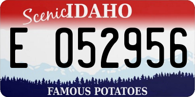 ID license plate E052956
