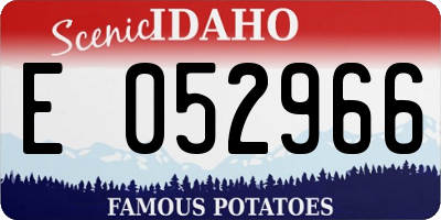 ID license plate E052966