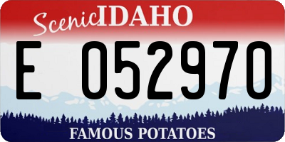 ID license plate E052970