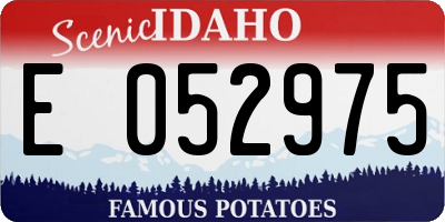 ID license plate E052975