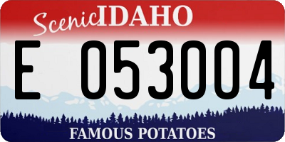ID license plate E053004