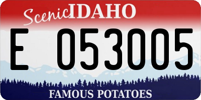ID license plate E053005