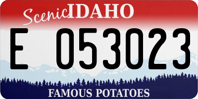 ID license plate E053023