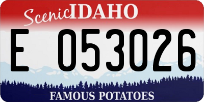ID license plate E053026