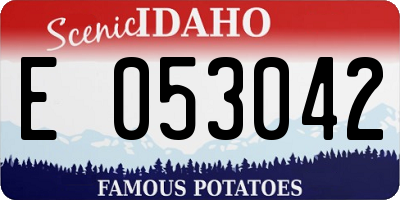 ID license plate E053042