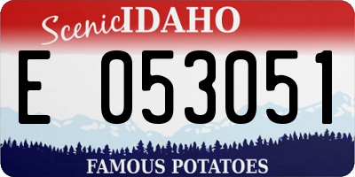 ID license plate E053051