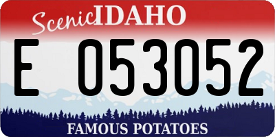 ID license plate E053052