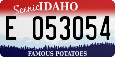 ID license plate E053054