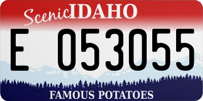 ID license plate E053055