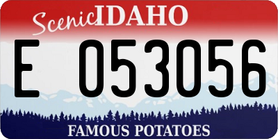 ID license plate E053056