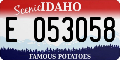 ID license plate E053058