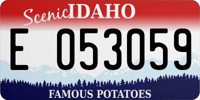 ID license plate E053059