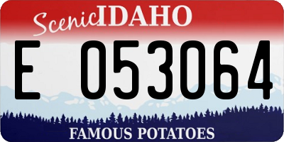 ID license plate E053064