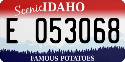 ID license plate E053068