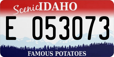 ID license plate E053073