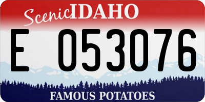 ID license plate E053076