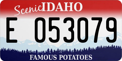 ID license plate E053079