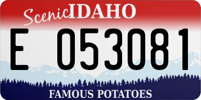 ID license plate E053081