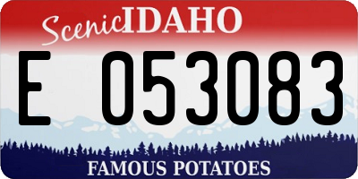 ID license plate E053083